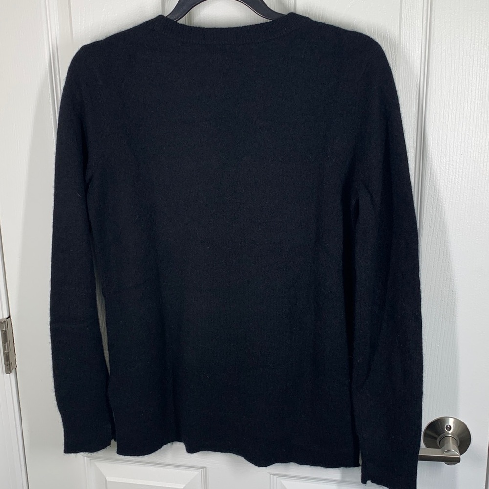 Halogen black crewneck cashmere sweater size small - Picture 2 of 8